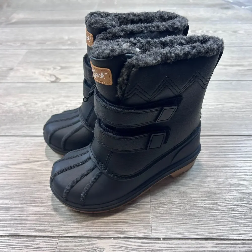 Cat & Jack Toddler Denver Waterproof Snow Boots Black 12 NWT